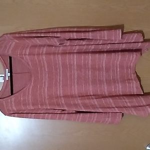 2X pink long sleeve top